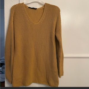 Jenni Kayne Fisherman Organic Cotton Blend Sweater Mustard